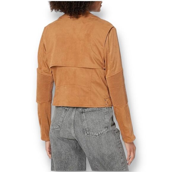 [BLANKNYC] Women’s Faux Suede Moto Jacket in the Size Medium in Toasted Caramel - Picture 11 of 16